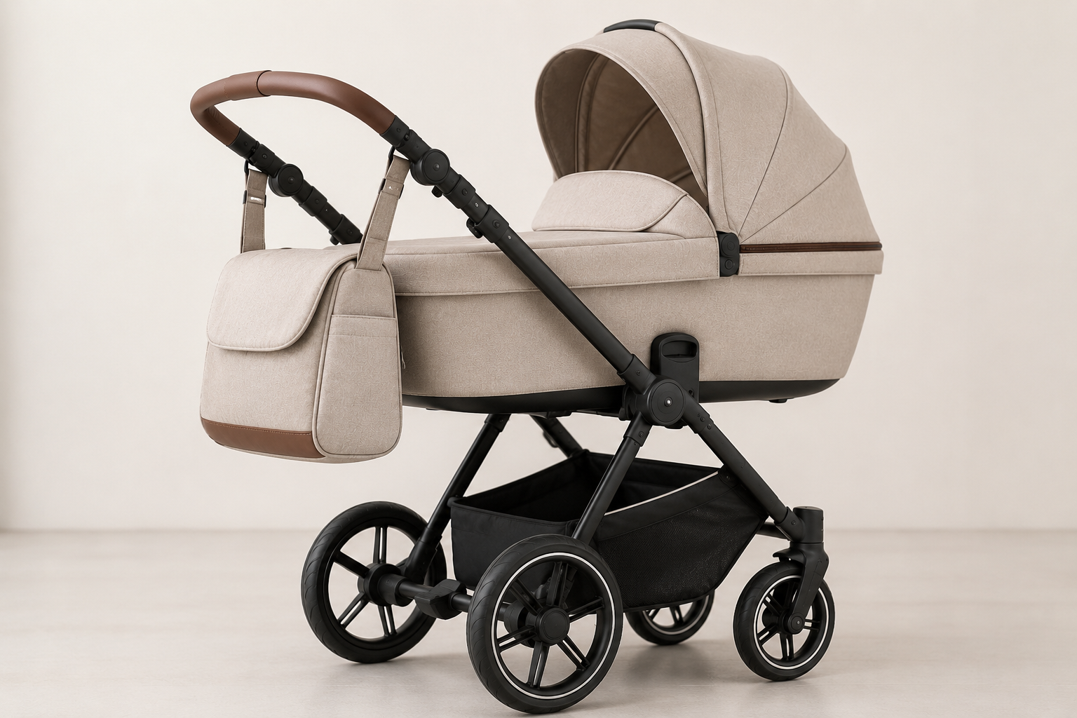 Carrito de bebé con capazo